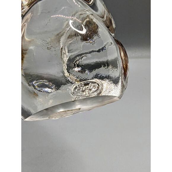 Fenton Art 4in Teddy Bear Crystal Clear Glass Figurine Paperweight Vintage - Picture 5 of 7